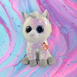 Ty Flippables Sequin Plush - Diamond The Unicorn (Medium Size - 10 Inch)